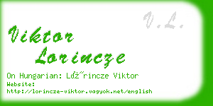 viktor lorincze business card